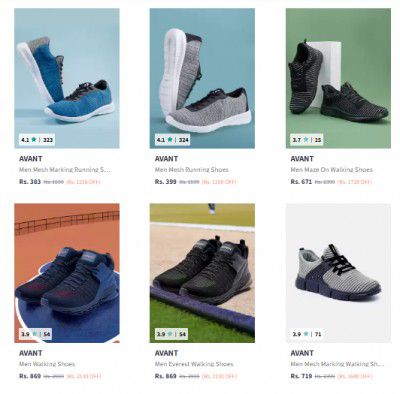 Myntra : Avant Shoes Upto 76% Off