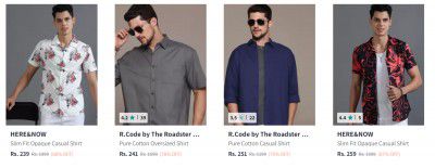[ All Brand ] Men's Shirts At 90% Off | Start @ 124