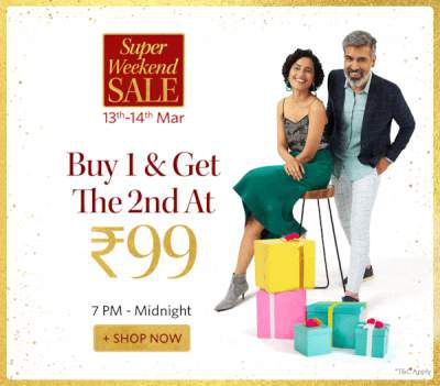 Myntra Buy 1 & Get 2nd @ Rs.99