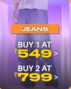 Myntra Double Discount |Men's Jeans , Buy 2 at ₹799 + Up to extra 20% OFF...