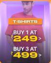 Myntra Double Discount |Men's T-shirt , Buy 3 at ₹499 + Up to extra 20% OFF...