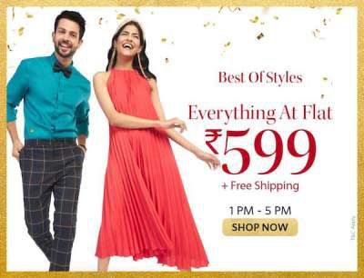 Myntra Everything at ₹599 + Free Shipping till 5 PM