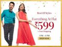 Myntra Everything at ₹599 + Free Shipping till 5 PM...