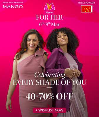 Myntra for Her Sale: up to 70% Off | 6th-9th March