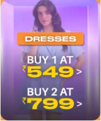 Myntra Genz Store: Buy 2 Dresses at ₹799 | For Women + Get extra 10% off fwd pass