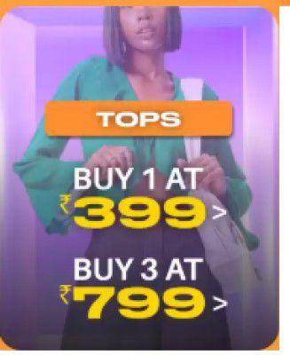 Myntra Genz Store: Buy 3 Tops at ₹799 | For Women + Get extra 10% off fwd pass
