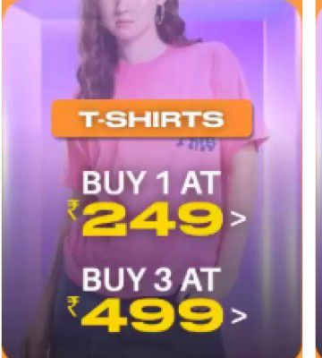 Myntra Genz Store: Buy 3 Tshirt at ₹499 | For Women + Get extra 20% off fwd pass