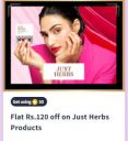 Myntra Insiders: Flat 120₹ Off on Just Herbs Products | Using 50 SuperCoins...