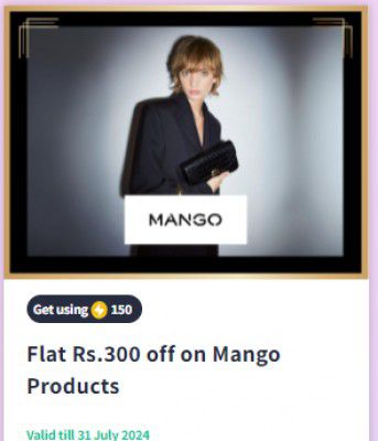 Myntra Insiders: Flat 300₹ Off on Mango Products | Using 150 SuperCoins