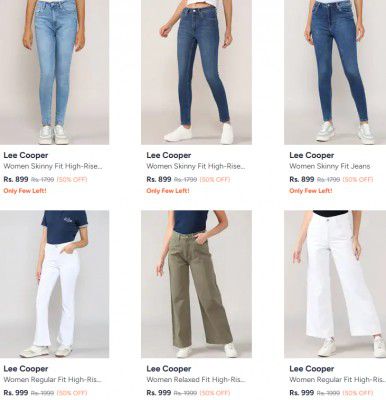 Myntra : Lee Cooper Womens Jeans | Starts @899/-