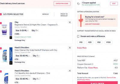 Myntra Loot : Flat 60% Off On Min. Order ₹500 | Beauty Product