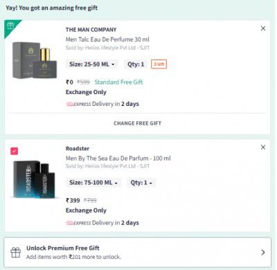 Myntra Loot  : Get FREE Perfume ( Add any TMC Product to Cart above ₹399 )