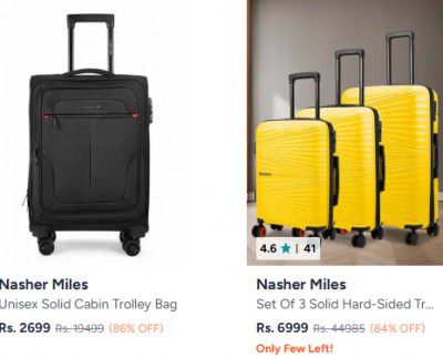 Myntra Loot : Upto 87% OFF - Trolley Bags + Extra 30% Coupon