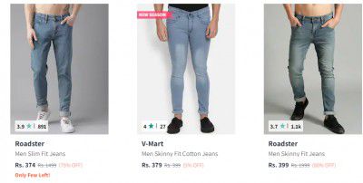 Myntra Men Jeans from ₹374