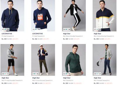 Myntra : Men's Hoodies Upto 85% Off | Starts ₹359