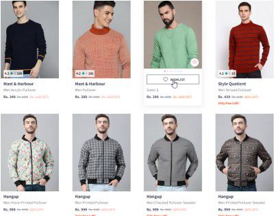 Myntra : Men's Pullover sweater Starting @₹349
