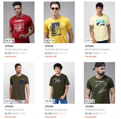 Upto 80% Off - Spykar Men's Clothing | Starts At Rs 389