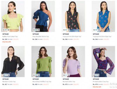 Myntra : Upto 77% Off On Spykar Women Tops | Starts at ₹389