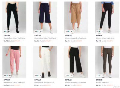 Myntra : Spykar Women Track Pants Upto 79% Off | Starts at ₹482