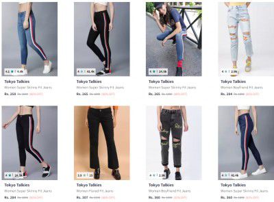 Myntra: UP TO 90% OFF - Tokyo Talkies Womens Jeans Starts at ₹185