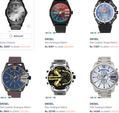 Myntra : Up to 71% OFF - Diesel Watches