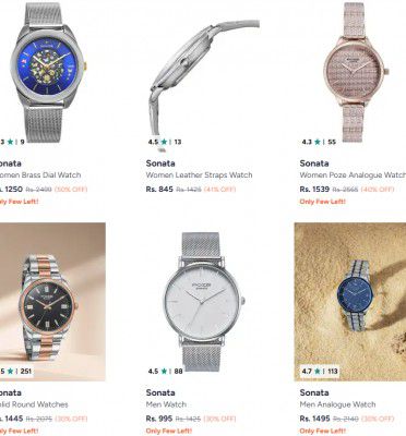 Myntra : Up to 71% OFF - Sonata Watches