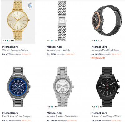 Myntra : Up to 78% OFF - Michael Kors Watches