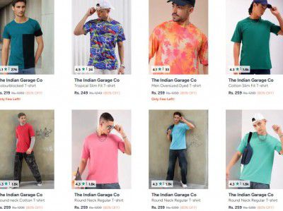 Myntra : Up to 80% OFF - The Indian Garage Co Clothings | Starts At Rs.219