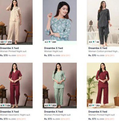 Myntra : Up to 81% OFF - Dreambe X fwd Clothings | For Womens
