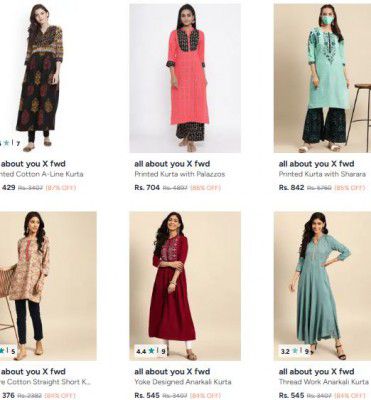 Myntra : Up to 87% OFF - All about you X fwd Clothings | For Womens
