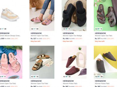 Myntra : Up to 87% OFF - Here And Now Footwears | For Womens