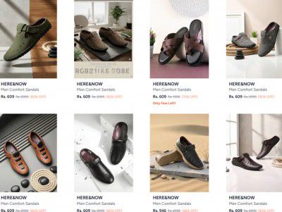 Myntra : Up to 89% OFF - Here And Now Footwears | For Mens