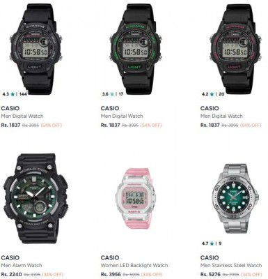 Myntra : Upto 60% OFF - Casio Watches | Starts At Rs.672