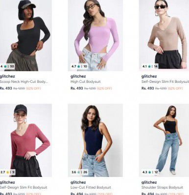 Myntra : Upto 62% OFF - Glitchez Bodysuit | For Womens