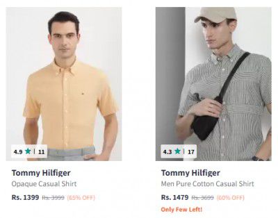 Myntra : Upto 60% Off On Tommy Hilfiger Mens Shirts | Starts At ₹1871