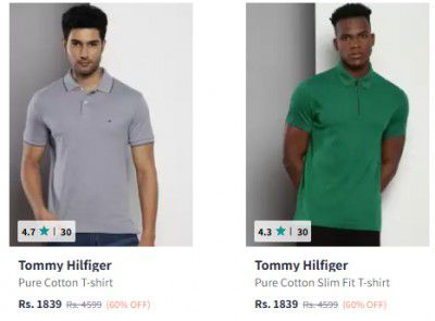 Myntra : Upto 63% Off On Tommy Hilfiger Mens T-shirt | Starts At ₹899