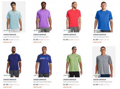 Myntra : UPTO 69% OFF | Under Armour Mens Tshirts Starts At Rs 699