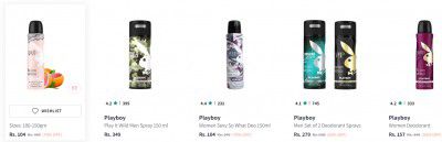 Myntra : Upto 77% Off On Playboy Deodorants