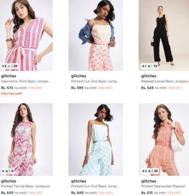 Myntra : Upto 77% OFF - Glitchez Jumpsuits | For Womens