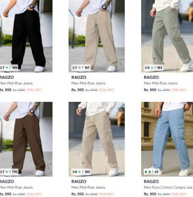 Myntra : Upto 78% OFF - Ragzo Jeans | For Mens 