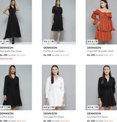 Myntra : Upto 80% OFF - Dennison Clothings | For Womens