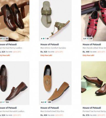 Myntra : Upto 85% Off On House Of Pataudi Footwears | For Mens