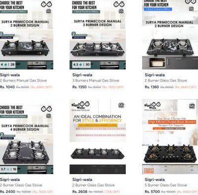 Myntra : Upto 87% OFF - Sigri Wala Gas Stove