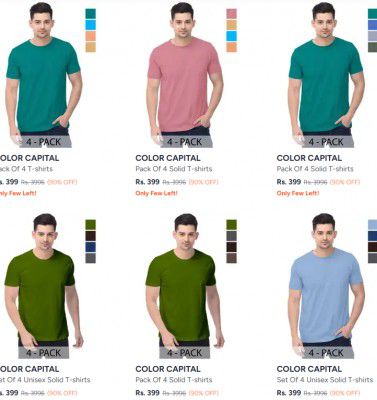 Myntra : Upto 90% OFF - Color Capital Clothings | For Mens