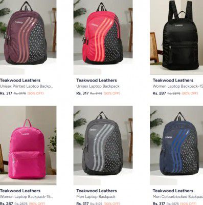 Myntra : Upto 90% OFF - Teakwood Leathers Backpacks | Starts At Rs.250