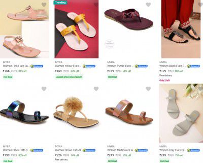 MYRA Womens Sandal Starts ₹145