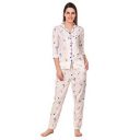 Mysaa Womens Cotton Stribe Printed Night Suits (Pack of 2) (Style Name : 7013)...
