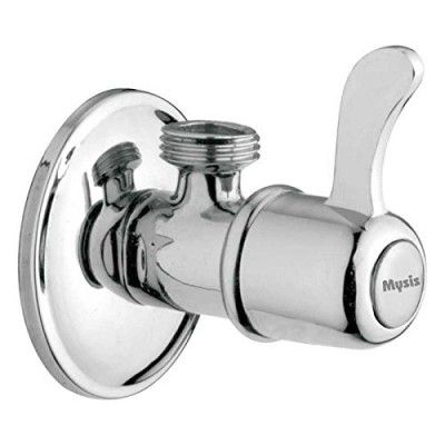 Mysis Magic Brass Angle Valve With Wall Flange (Chrome Finish)