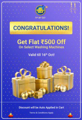 Mystery Box - ₹500 off on Washing Machine - Flipkart Diwali Sale