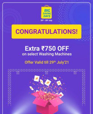 Mystery Box: Claim ₹750 Off on Washing Machines